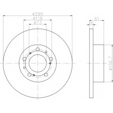 8DD 355 101-781 HELLA Тормозной диск