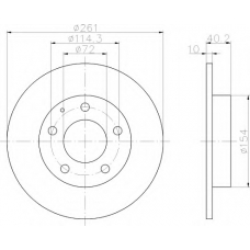 8DD 355 103-231 HELLA Тормозной диск