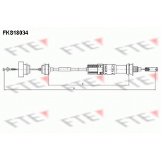 FKS18034 FTE Трос, управление сцеплением