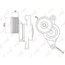 PT-3025 LYNX Ролик руч.ремня mazda 3/6 1.8-