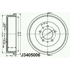 J3405006 NIPPARTS Тормозной барабан