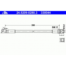 24.5209-0280.3 ATE Тормозной шланг