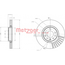 6110103 METZGER Тормозной диск