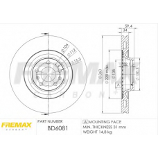 BD-6081 FREMAX Тормозной диск