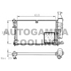 100156 AUTOGAMMA Радиатор, охлаждение двигателя