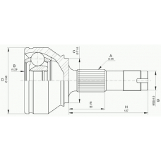 CVJ5658.10 OPEN PARTS Шарнирный комплект, приводной вал