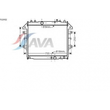 TO2432 AVA Радиатор, охлаждение двигателя