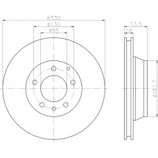 8DD 355 109-811 HELLA PAGID Тормозной диск