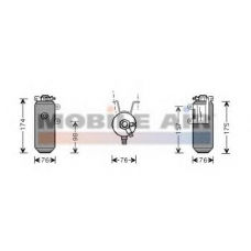 1800D333 VAN WEZEL Осушитель, кондиционер