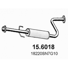 15.6018 ASSO Средний глушитель выхлопных газов
