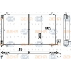 8FC 351 309-401 HELLA Конденсатор, кондиционер