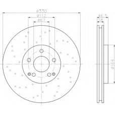 8DD 355 109-401 HELLA Тормозной диск