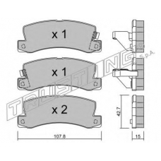 164.0 TRUSTING Комплект тормозных колодок, дисковый тормоз