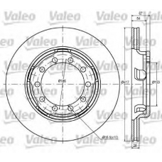 187080 VALEO Тормозной диск