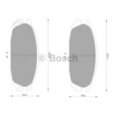 0 986 AB2 312 BOSCH Комплект тормозных колодок, дисковый тормоз