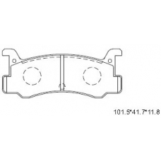 KD3753 ASIMCO Комплект тормозных колодок, дисковый тормоз