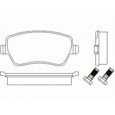 P 68 033 BREMBO Комплект тормозных колодок, дисковый тормоз