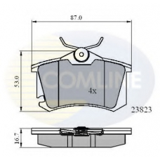 CBP01761 COMLINE Комплект тормозных колодок, дисковый тормоз