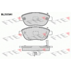 BL2533A1 FTE Комплект тормозных колодок, дисковый тормоз
