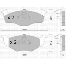 22-0206-2 METELLI Комплект тормозных колодок, дисковый тормоз