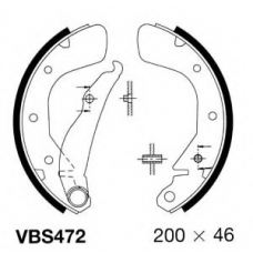 VBS472 MOTAQUIP Комплект тормозных колодок