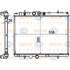 8MK 376 700-231 HELLA Радиатор, охлаждение двигателя