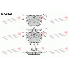 BL2484A1 FTE Комплект тормозных колодок, дисковый тормоз