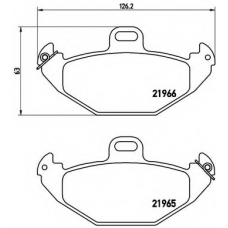 P 68 021 BREMBO Комплект тормозных колодок, дисковый тормоз