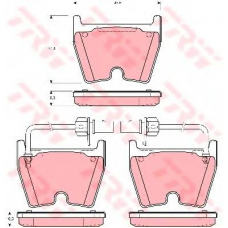 GDB1688 TRW Комплект тормозных колодок, дисковый тормоз