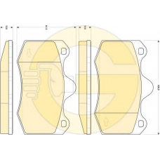 6118529 GIRLING Комплект тормозных колодок, дисковый тормоз