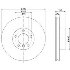 8DD 355 122-002 HELLA PAGID Тормозной диск