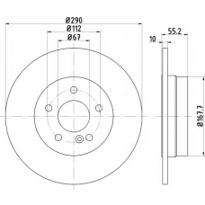 8DD 355 121-991 HELLA PAGID Тормозной диск