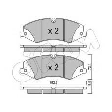 822-836-0 CIFAM Комплект тормозных колодок, дисковый тормоз