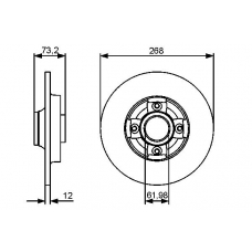 0 986 479 383 BOSCH Тормозной диск