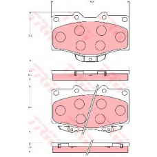 GDB7049 TRW Комплект тормозных колодок, дисковый тормоз