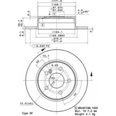 08.A737.11 BREMBO Тормозной диск