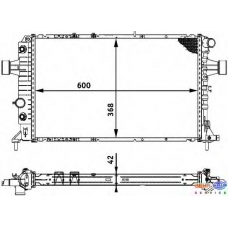 8MK 376 713-011 HELLA Радиатор, охлаждение двигателя