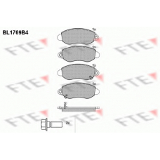 BL1769B4 FTE Комплект тормозных колодок, дисковый тормоз