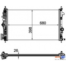 8MK 376 754-361 HELLA Радиатор, охлаждение двигателя