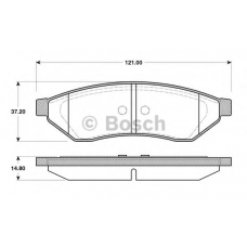 0 986 TB3 121 BOSCH Комплект тормозных колодок, дисковый тормоз