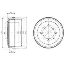 BF497 DELPHI Тормозной барабан