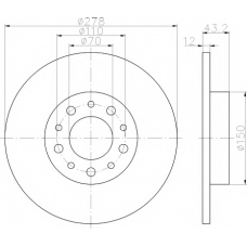 8DD 355 112-531 HELLA PAGID Тормозной диск