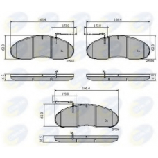 CBP1991 COMLINE Комплект тормозных колодок, дисковый тормоз