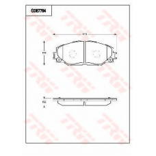 GDB7764 TRW Комплект тормозных колодок, дисковый тормоз