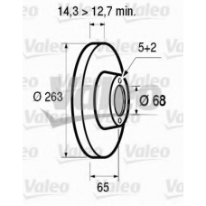 186254 VALEO Тормозной диск