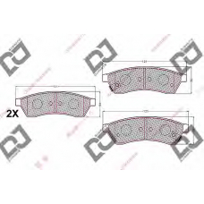 BP2193 DJ PARTS Комплект тормозных колодок, дисковый тормоз