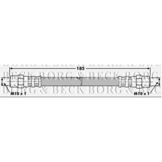 BBH7187 BORG & BECK Тормозной шланг