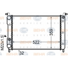 8MK 376 704-784 HELLA Радиатор, охлаждение двигателя