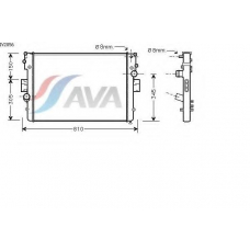 IV2056 AVA Радиатор, охлаждение двигателя