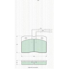 8110 15836 TRIDON Brake pads - front